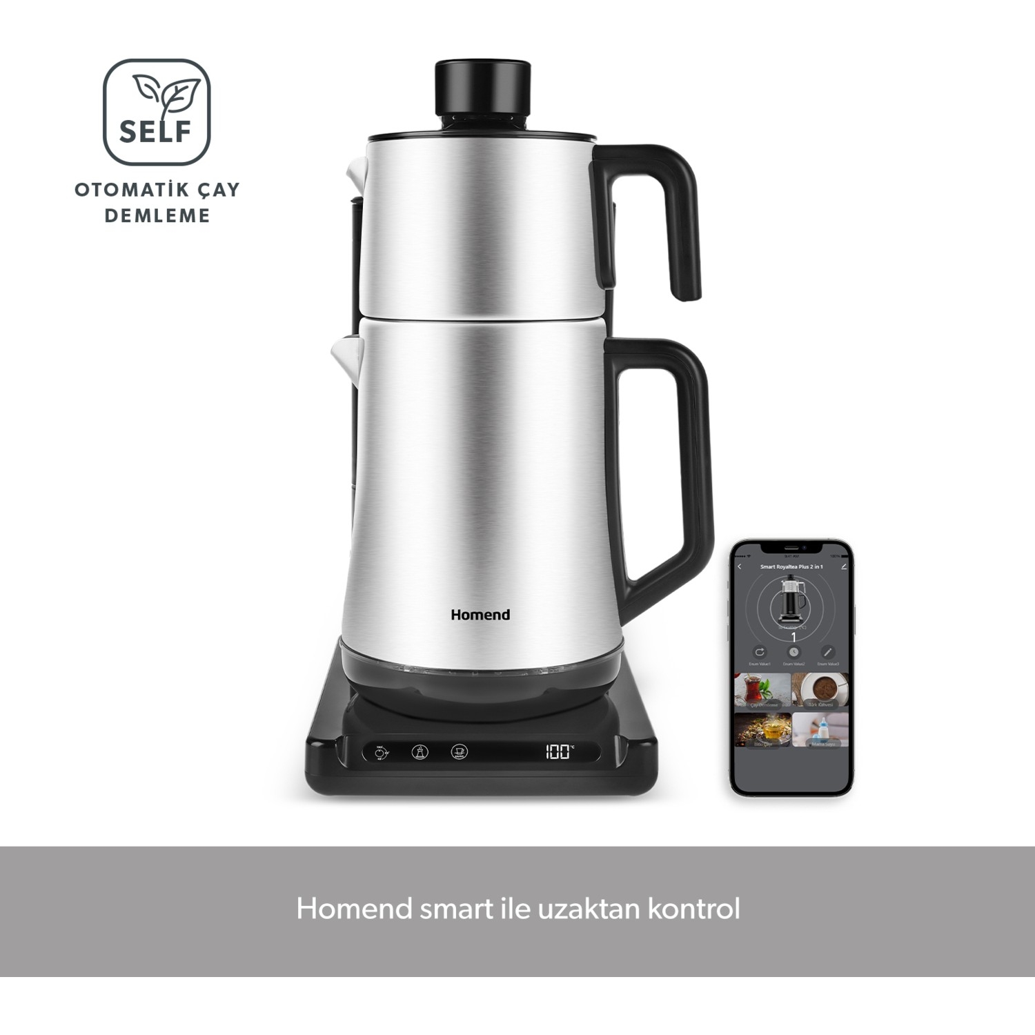 Homend Smart Royaltea Plus 1781H 2in1 Çelik Otomatik Türk Kahve ve Çay Makinesi